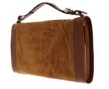COCCINELLE Elinor Suede Bimaterial Handbag Cognac / Cognac