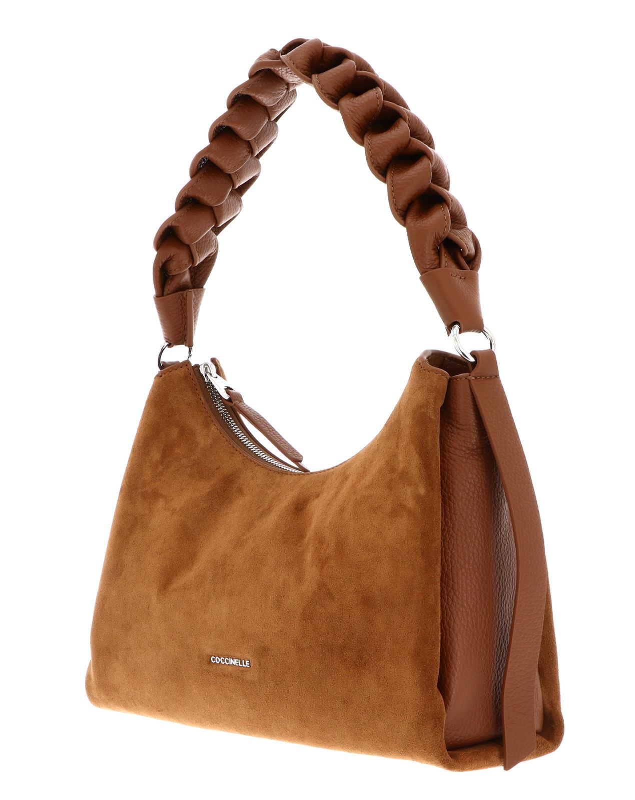 COCCINELLE Suede Bimaterial Shoulderbag Cognac / Cognac COCCINELLE Suede Bimaterial Shoulderbag Cognac / Cognac