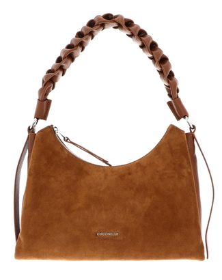 COCCINELLE Suede Bimaterial Shoulderbag Cognac / Cognac