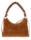 COCCINELLE Suede Bimaterial Shoulderbag Cognac / Cognac