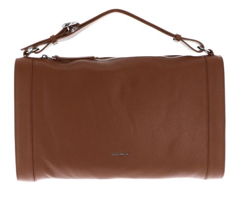 COCCINELLE Elinor Handbag Grained Leather Cognac
