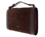 COCCINELLE Elinor Suede Bimaterial Handbag Brunette / Brunet COCCINELLE Elinor Suede Bimaterial Handbag Brunette / Brunet