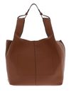 COCCINELLE Beat Shopping Double Grainy Leather Handbag M Cognac / Noir COCCINELLE Beat Shopping Double Grainy Leather Handbag M Cognac / Noir