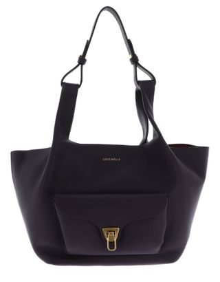 COCCINELLE Beat Shopping Double Grainy Leather Handbag S Prune / Ribes