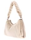 COCCINELLE Boheme Synthetic Fur Shoulder Bag Natural / Rosette COCCINELLE Boheme Synthetic Fur Shoulder Bag Natural / Rosette