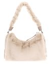 COCCINELLE Boheme Synthetic Fur Shoulder Bag Natural / Rosette COCCINELLE Boheme Synthetic Fur Shoulder Bag Natural / Rosette
