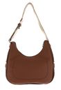 COCCINELLE Raquel Handbag Double Grainy Leather S Cognac / Noir