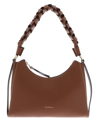 COCCINELLE Boheme Grana Double Shoulder Bag M Cognac / Noir COCCINELLE Boheme Grana Double Shoulder Bag M Cognac / Noir