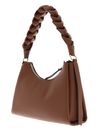 COCCINELLE Boheme Grana Double Shoulder Bag M Cognac / Noir