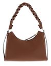 COCCINELLE Boheme Grana Double Shoulder Bag M Cognac / Noir
