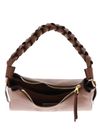 COCCINELLE Boheme Grana Double Shoulder Bag M Cognac / Noir