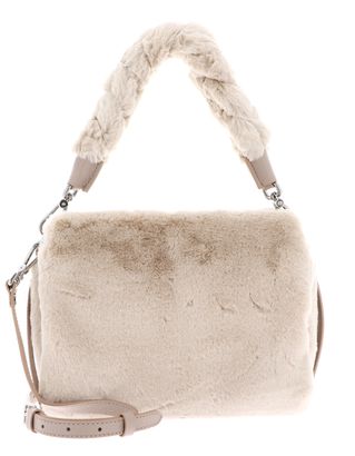 COCCINELLE Boheme Synthetic Fur Handbag Natural / Rosette COCCINELLE Boheme Synthetic Fur Handbag Natural / Rosette