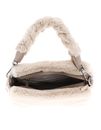 COCCINELLE Boheme Synthetic Fur Handbag Natural / Rosette COCCINELLE Boheme Synthetic Fur Handbag Natural / Rosette