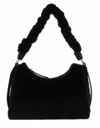 COCCINELLE Boheme Synthetic Fur Shoulder Bag Noir / Noir COCCINELLE Boheme Synthetic Fur Shoulder Bag Noir / Noir