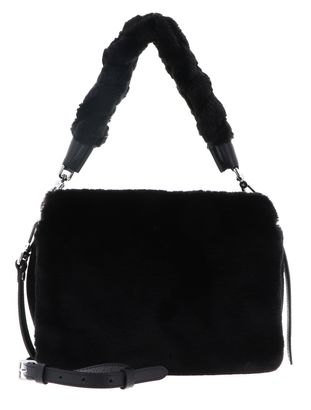 COCCINELLE Boheme Synthetic Fur Handbag Noir / Noir COCCINELLE Boheme Synthetic Fur Handbag Noir / Noir
