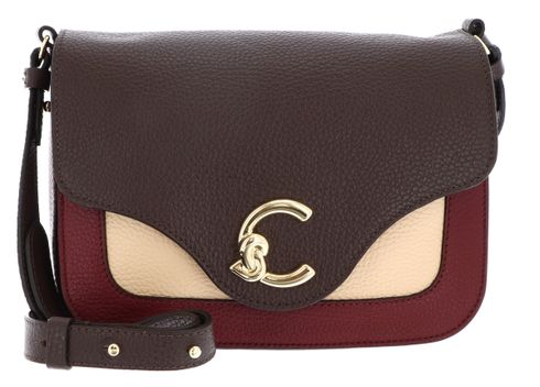 COCCINELLE C-Me Tricolor Handbag Grainy Leather Ribe / Brun / Betul COCCINELLE C-Me Tricolor Handbag Grainy Leather Ribe / Brun / Betul