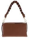 COCCINELLE Boheme Grana Double Shoulder Bag Cognac / Noir
