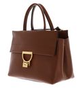 COCCINELLE Arlettis Signature Handbag Grained Leather Cognac COCCINELLE Arlettis Signature Handbag Grained Leather Cognac