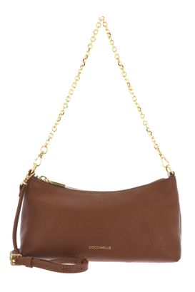 COCCINELLE Aura Mini Bag Grained Leather Cognac
