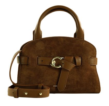 COCCINELLE Sabine Suede Bi Handbag Cognac / Cognac