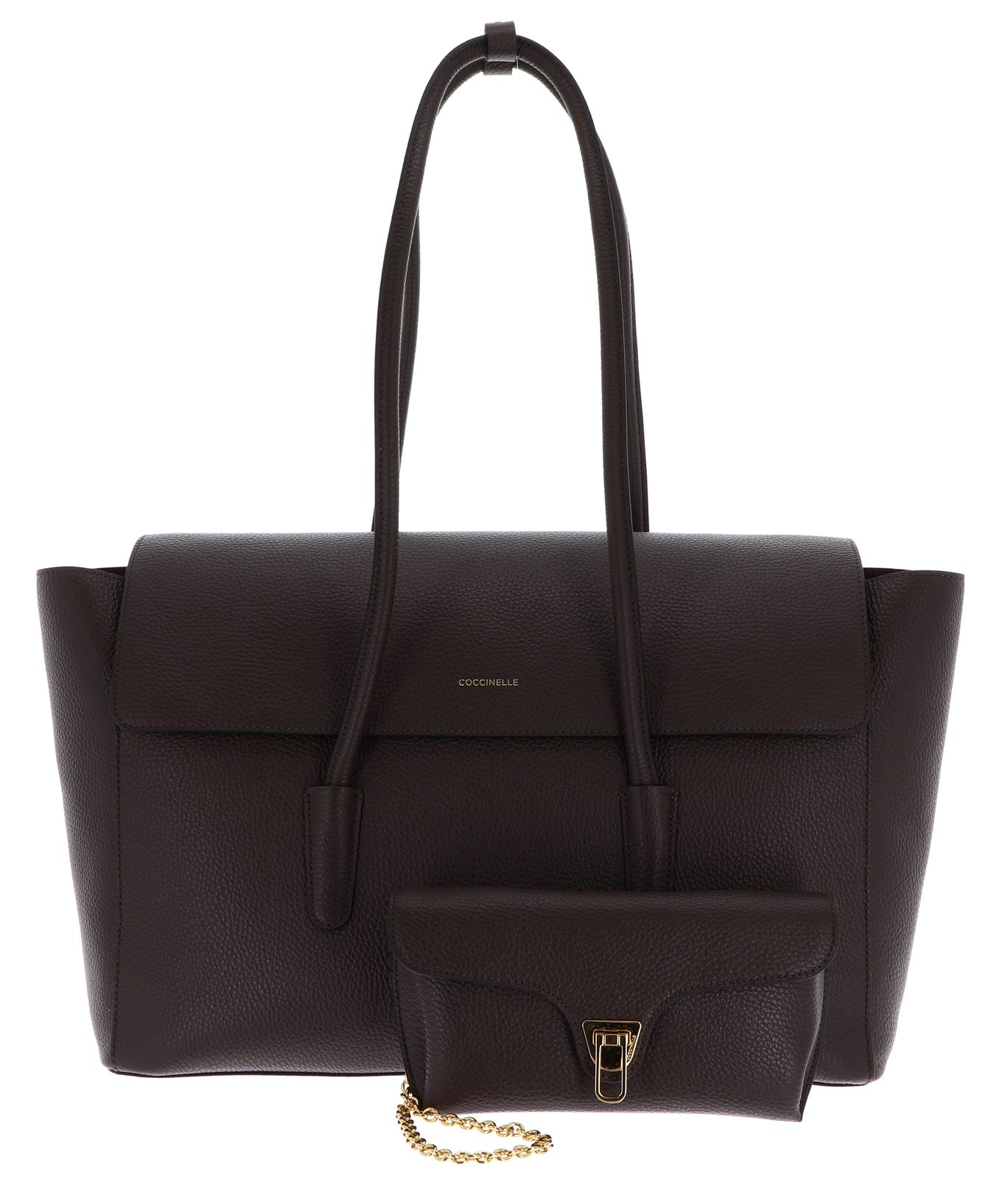 COCCINELLE Double Beat Shopper Brunette COCCINELLE Double Beat Shopper Brunette