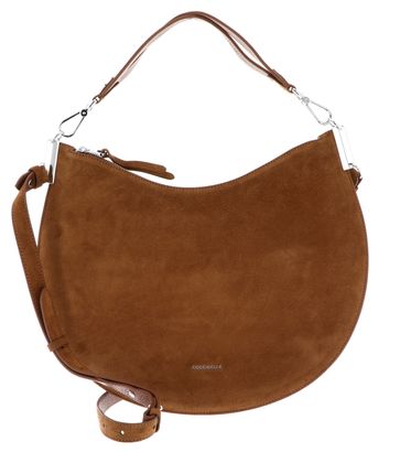 COCCINELLE Sunup Handbag Suede Leather Cognac COCCINELLE Sunup Handbag Suede Leather Cognac