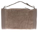 COCCINELLE Elinor Suede Bimaterial Handbag Warm Taupe / Warm Taupe