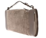 COCCINELLE Elinor Suede Bimaterial Handbag Warm Taupe / Warm Taupe