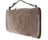 COCCINELLE Elinor Suede Bimaterial Handbag Warm Taupe / Warm Taupe