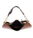 COCCINELLE Sunup Handbag Double Grainy Leather Cognac / Noir COCCINELLE Sunup Handbag Double Grainy Leather Cognac / Noir