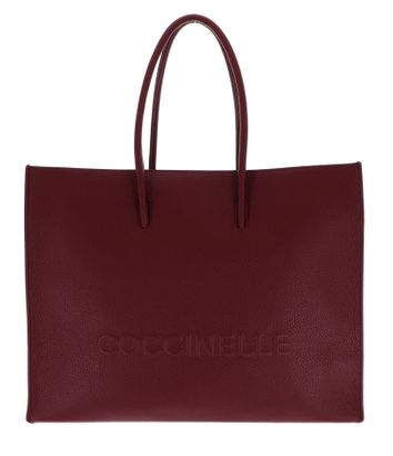 COCCINELLE Maxi Log Handbag Grained Leather Ribes