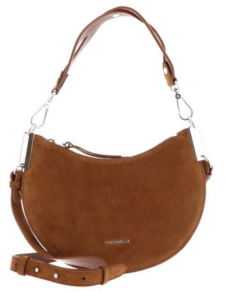 COCCINELLE Sunup Suede Shoulder Bag Cognac