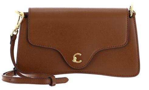 COCCINELLE C-Me Calf Hi-Tech Crossbody Bag Cognac