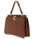 COCCINELLE C-Me Handbag Grained Leather Cognac COCCINELLE C-Me Handbag Grained Leather Cognac