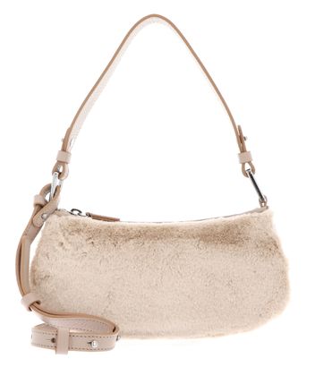 COCCINELLE Merveille Synthetic Fur Mini Bag Natural / Rosette