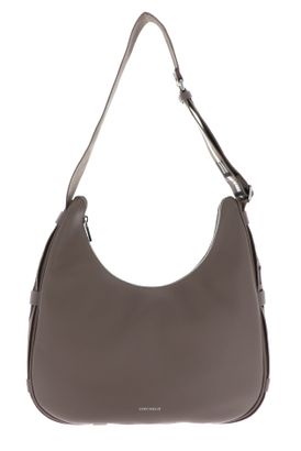 COCCINELLE Raquel Handbag Double Grainy Leather M Warm Taupe / Rosette