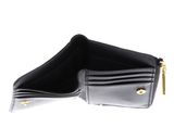 COCCINELLE Metallic Shiny Wrinkled Wallet Noir COCCINELLE Metallic Shiny Wrinkled Wallet Noir