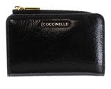 COCCINELLE Metallic Shiny Wrinkled Wallet Noir COCCINELLE Metallic Shiny Wrinkled Wallet Noir