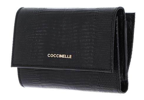 COCCINELLE Metallic Lizard Wallet Noir