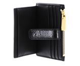 COCCINELLE Metallic Shiny Wrinkled Card Holder Noir COCCINELLE Metallic Shiny Wrinkled Card Holder Noir