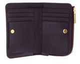 COCCINELLE Metallic Shiny Wrinkled Wallet Prune COCCINELLE Metallic Shiny Wrinkled Wallet Prune