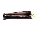 COCCINELLE Metallic Shiny Wrinkled Wallet Prune COCCINELLE Metallic Shiny Wrinkled Wallet Prune