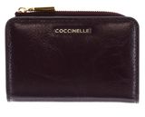 COCCINELLE Metallic Shiny Wrinkled Wallet Prune COCCINELLE Metallic Shiny Wrinkled Wallet Prune