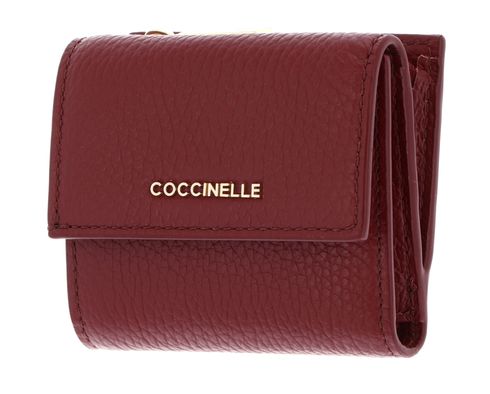 COCCINELLE Metallic Soft Wallet Grained Leather Ribes