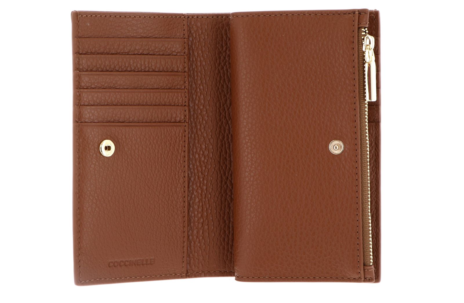 COCCINELLE Metallic Soft Wallet Cognac COCCINELLE Metallic Soft Wallet Cognac