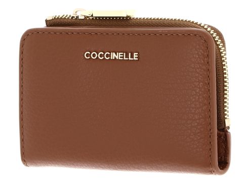 COCCINELLE Metallic Soft Credit Card Holder Cognac