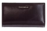 COCCINELLE Metallic Shiny Wrinkled Wallet Prune COCCINELLE Metallic Shiny Wrinkled Wallet Prune
