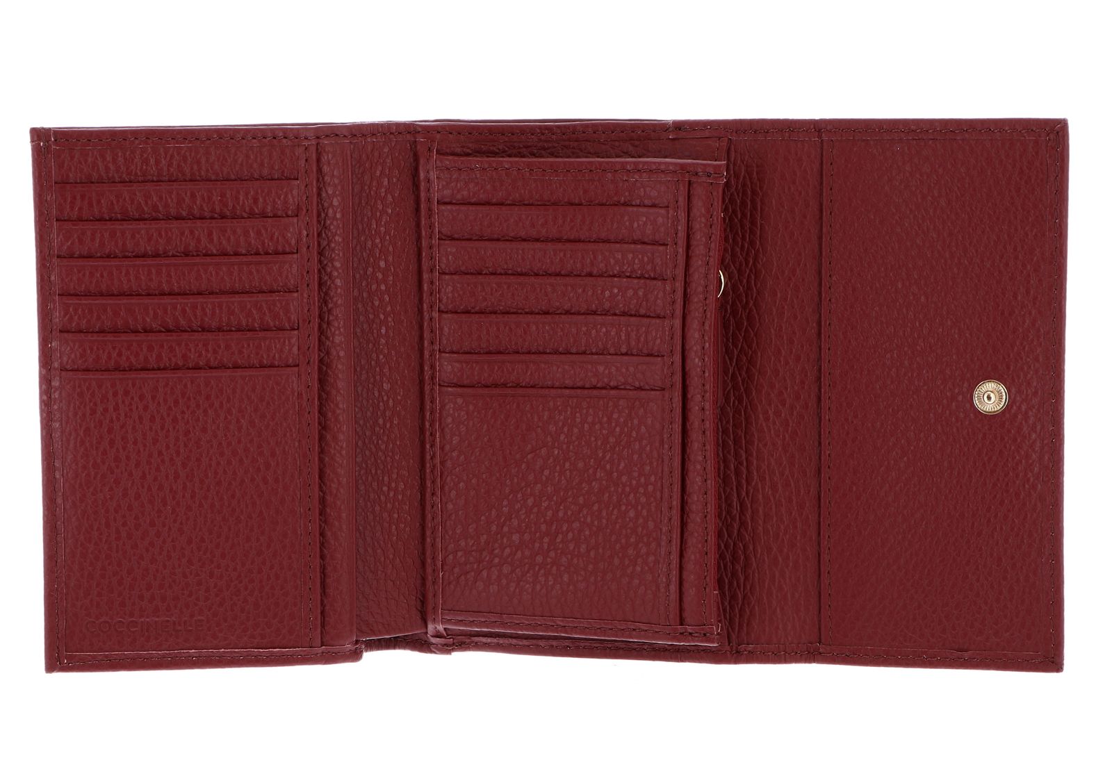 COCCINELLE Metallic Soft Wallet Grainy Leather Ribes COCCINELLE Metallic Soft Wallet Grainy Leather Ribes