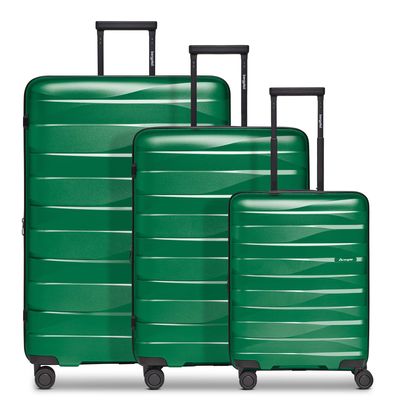 Bergpfeil Travel Trolley Set 3-teilig Emerald Green Metallic