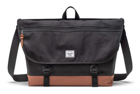 Herschel Cove Messenger L Black / Saddle Brown